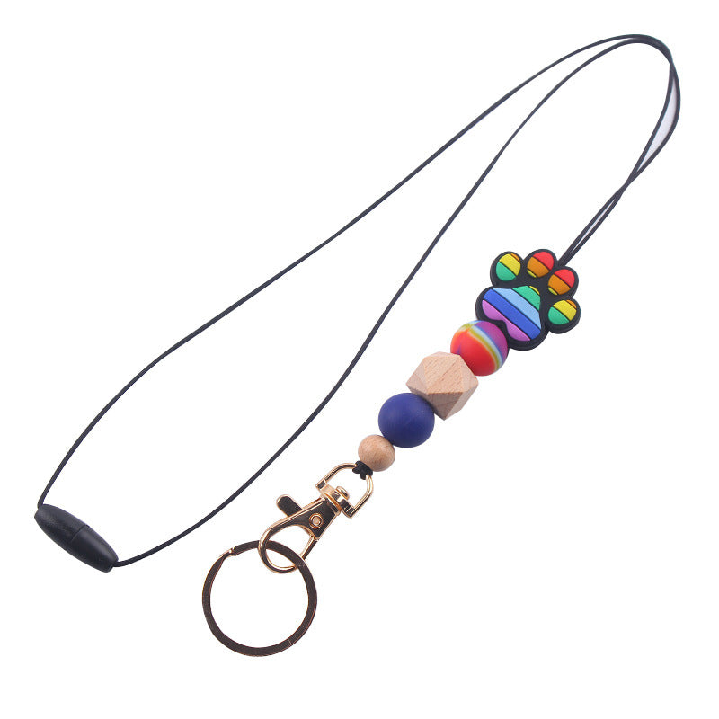 Wholesale Cartoon Animal Dog Claws Silicone Pendant Keychain