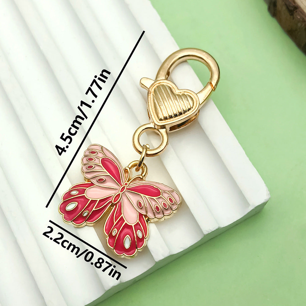 Wholesale Colorful butterfly metal keychain