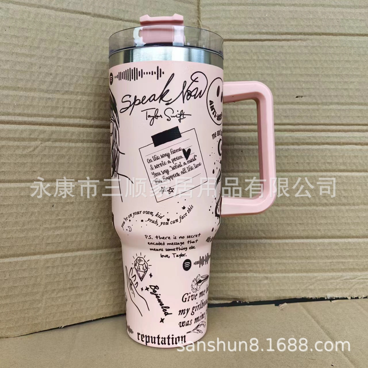 Wholesale 40oz Handle Car Mug Thermos with Straw Car Cooler Tumbler Ice Cup