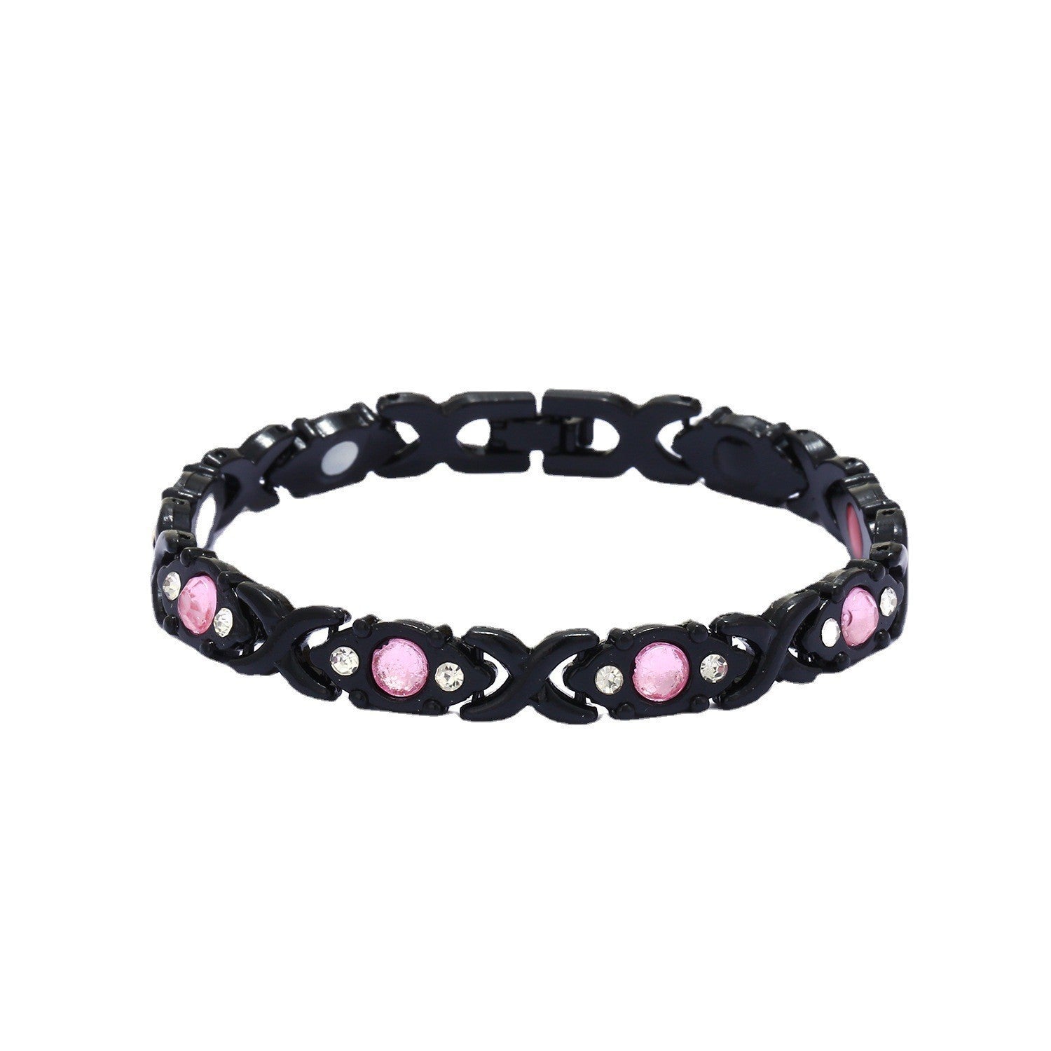 Wholesale Fashion Removable Energy Magnet Environmental Protection Alloy Diamond Adjustable Bracelet