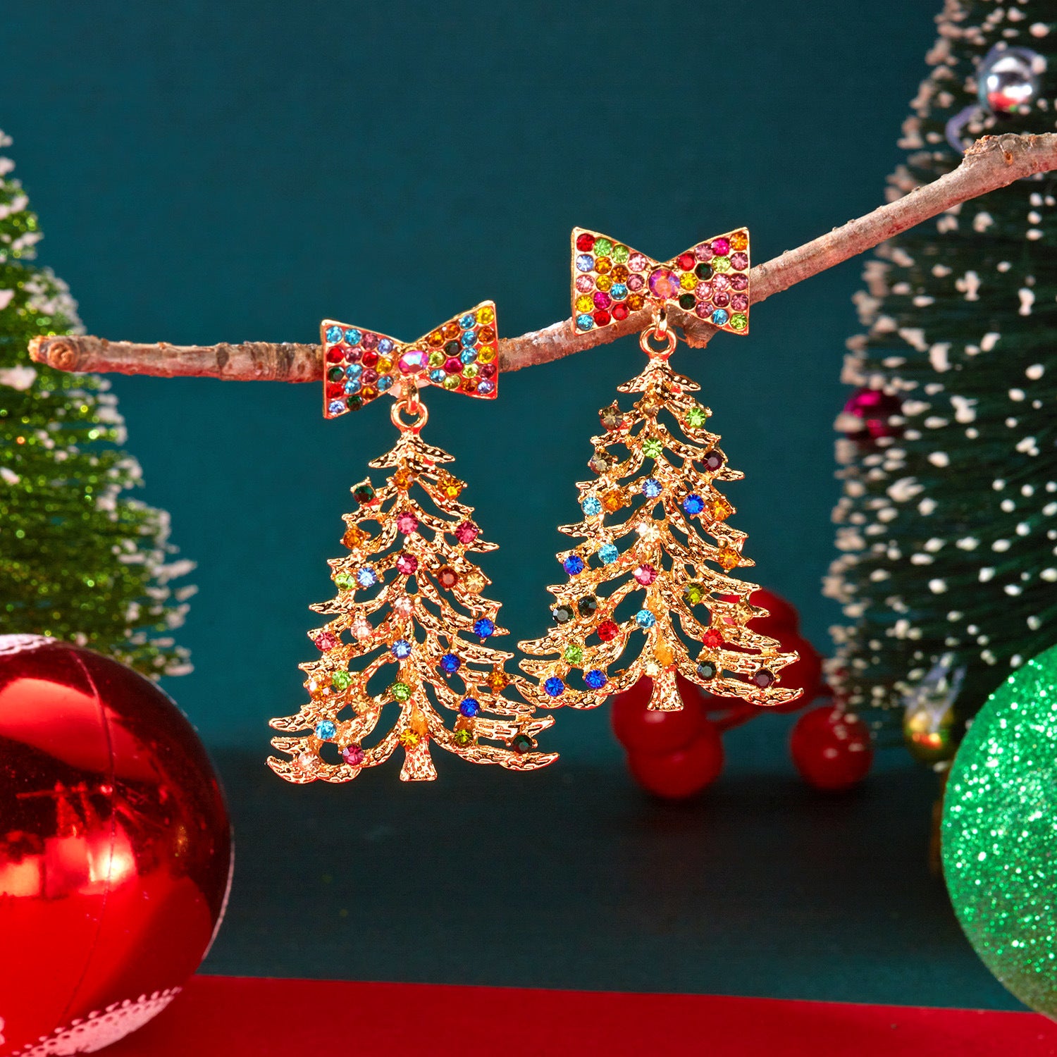 Wholesale Christmas tree earrings