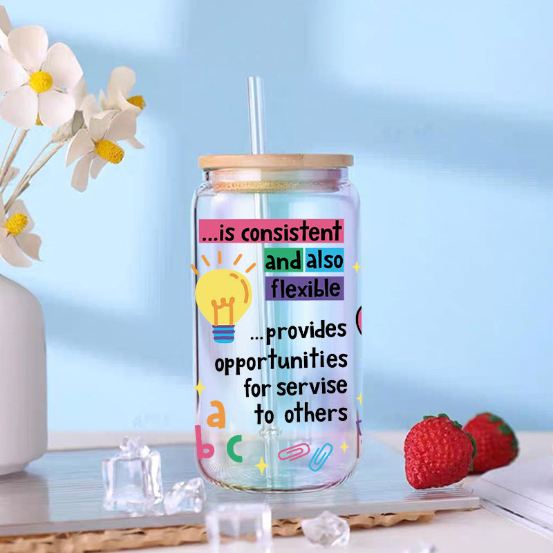 Wholesale Colorful Teacher's Day Series  16oz Cup UV DTF Wraps