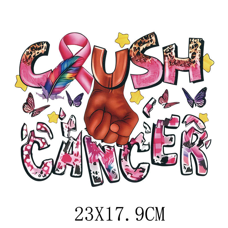 Wholesale 10pcs/pack Pink rainbow ribbon UV DTF Ready to Press Transfers Wraps