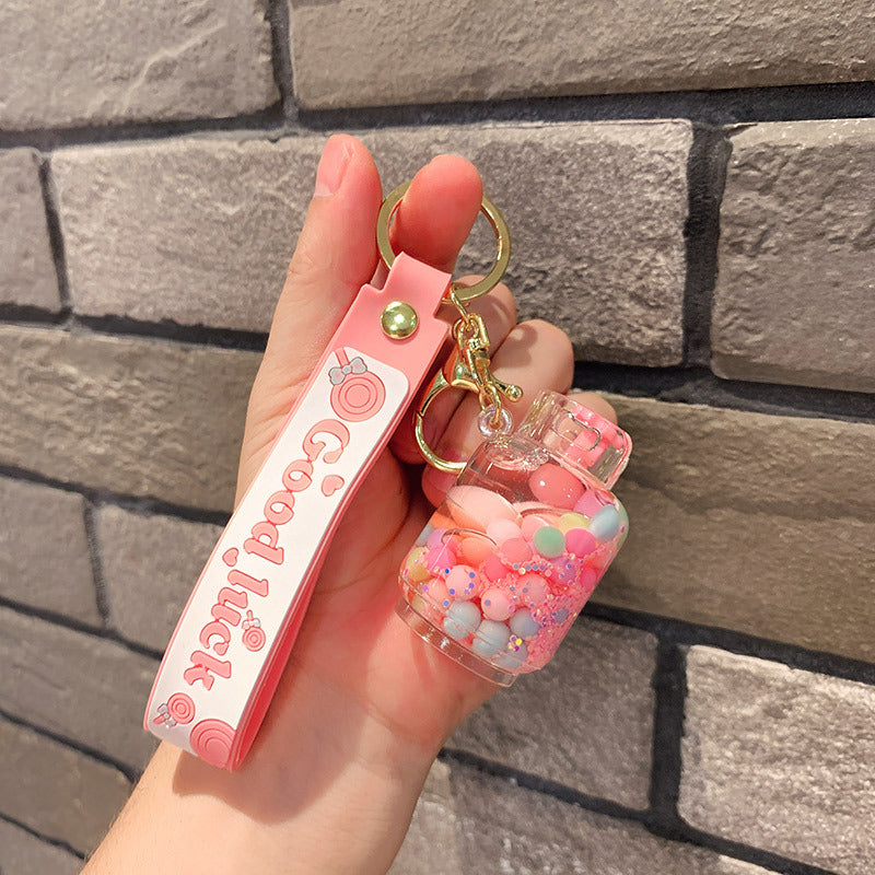 Llavero y llavero de botella de tanque acrílico de aceite y tanque de gasolina