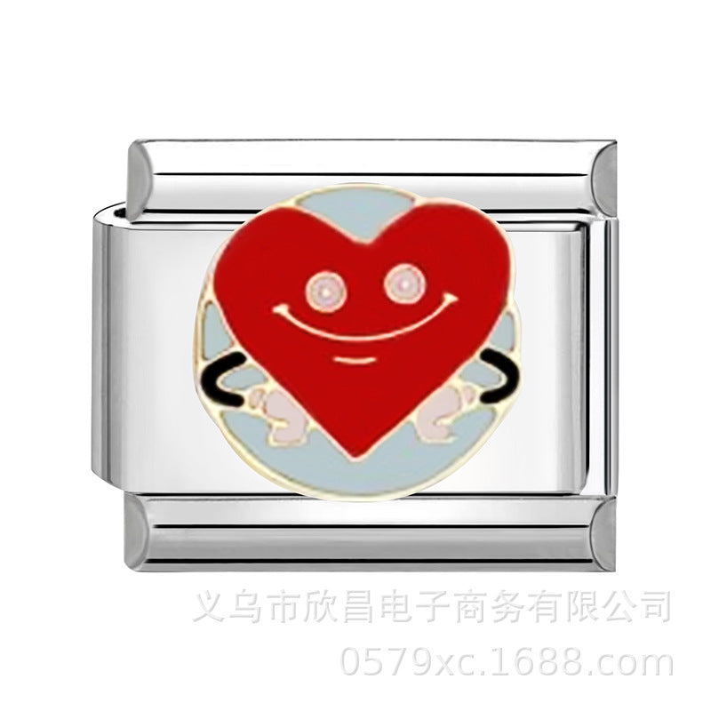 Wholesale Italian Charm Bracelet 9mm DIY Disassembly Stainless Steel Retro Brace Bracelet