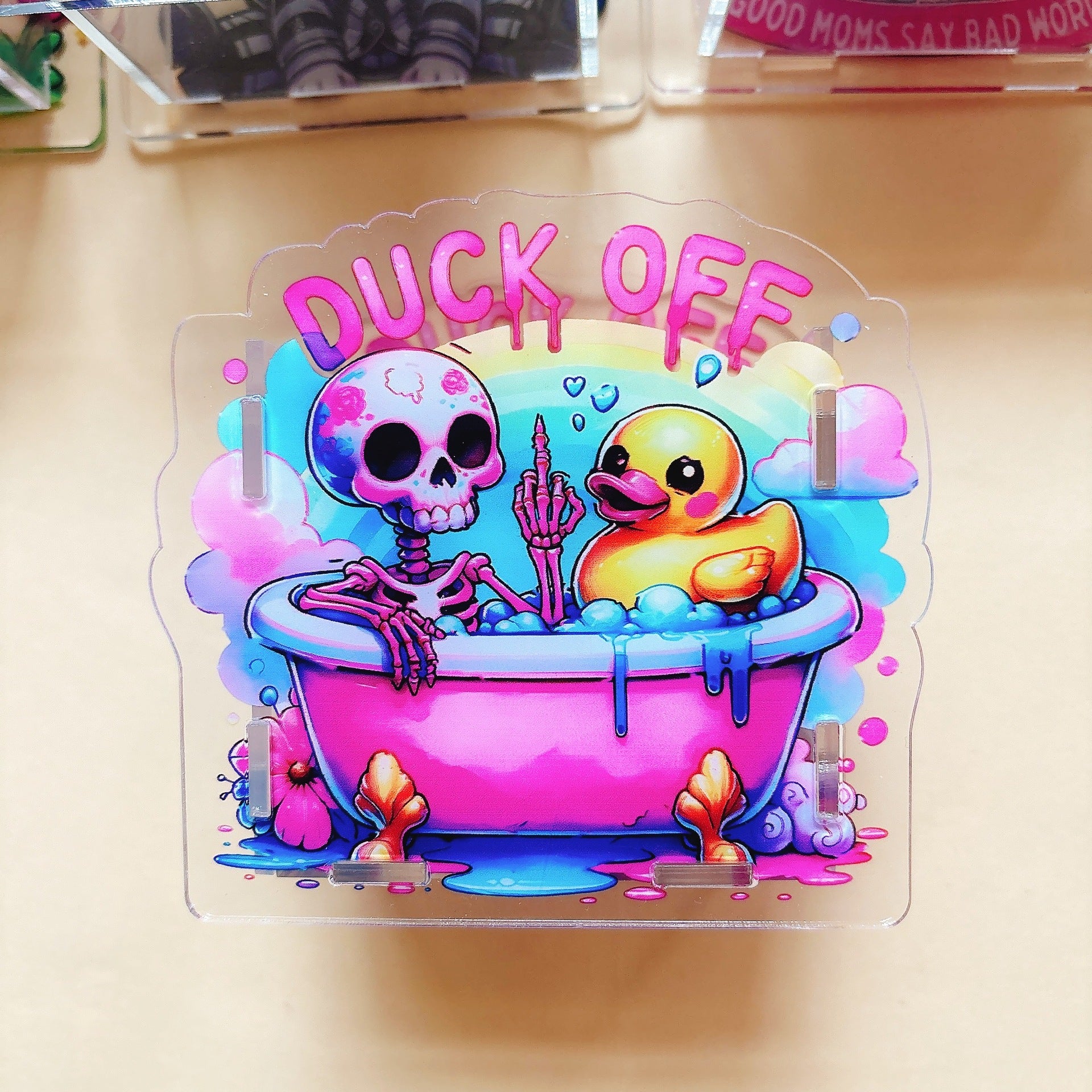 Wholesale  pen holder stationery case acrylic pen case creative gift cosmetic case 10cm