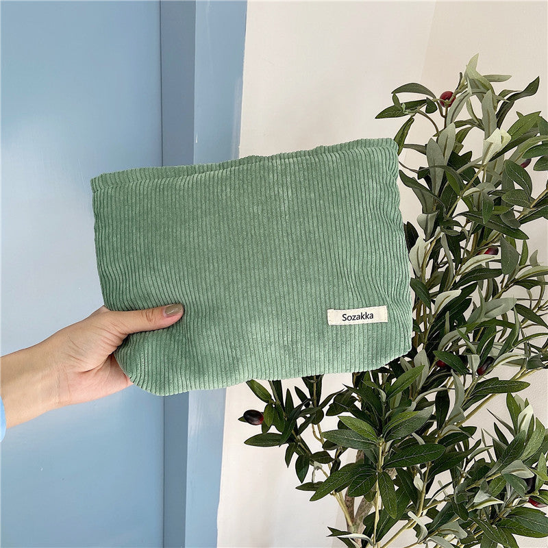 Wholesale Large Capacity Corduroy Cosmetic Bag