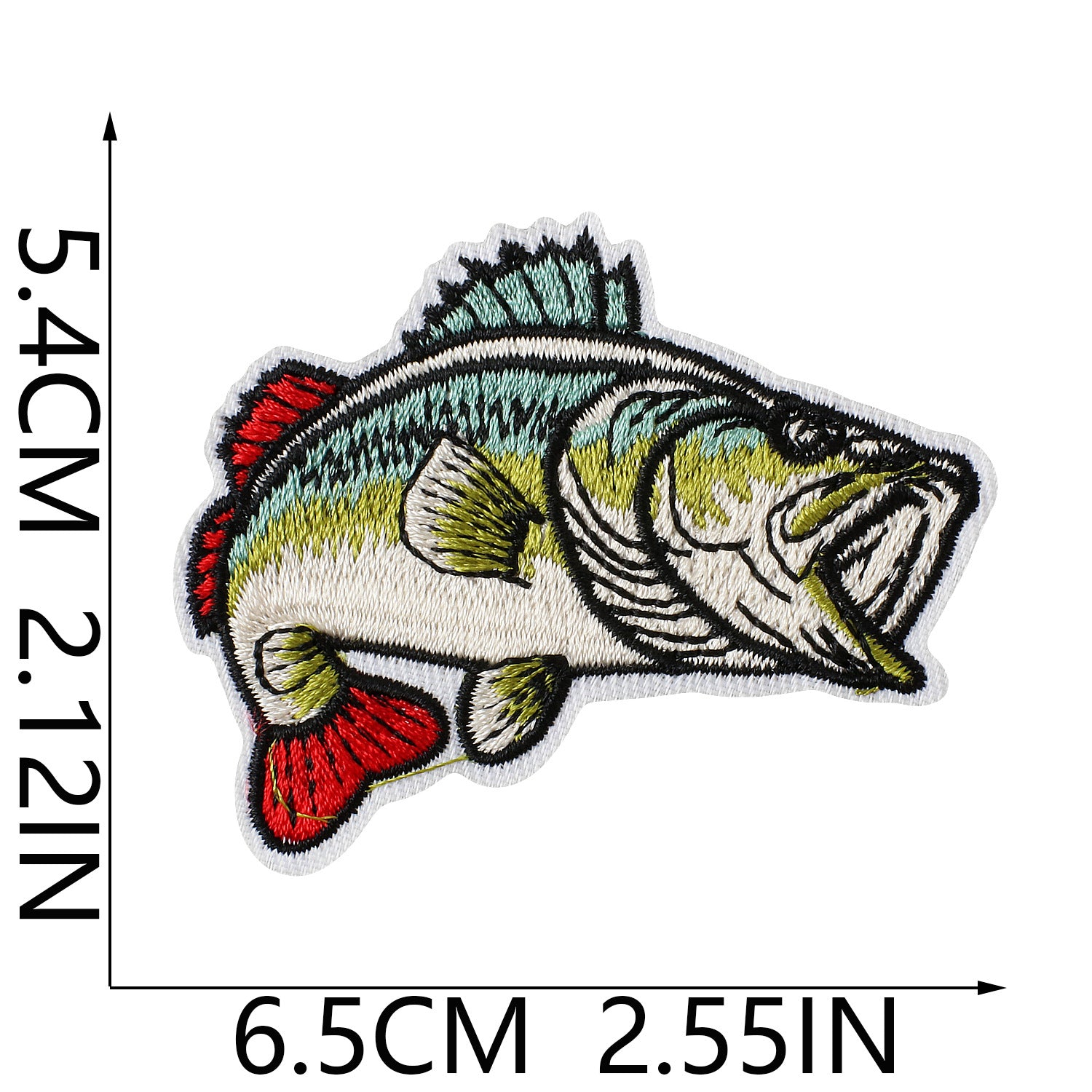 Wholesale Fishing Themed Embroidered Iron On Patch Polyester Thread DIY Patch For Outdoor Clothing Bags And Hats