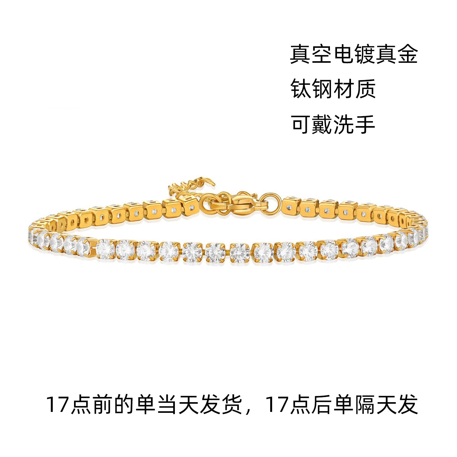 Wholesale Stainless Steel Zirconia Stone Claw Chain Bracelet