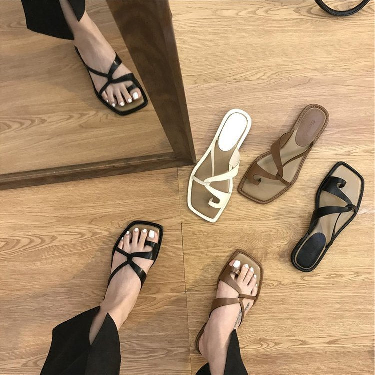 Wholesale Roman Style Slip-on Casual Slippers