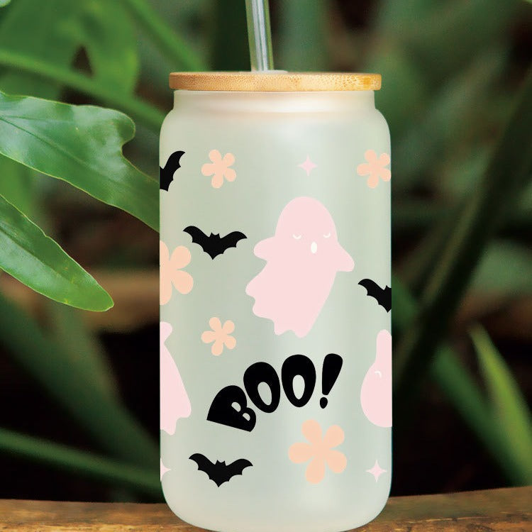 Wholesale Bat Ghost Halloween 16oz Cup UV DTF Wraps