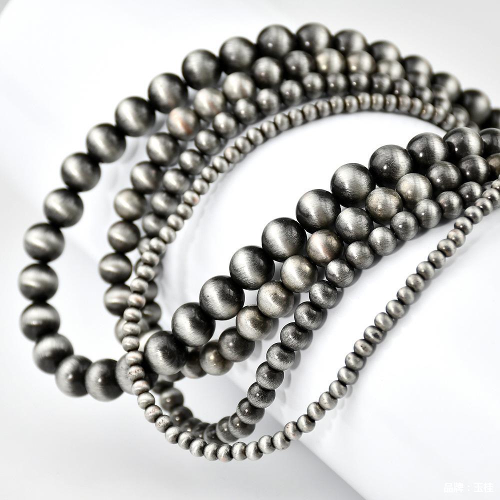 Wholesale Navajo Antique Brushed Pewter Bead Western Necklace