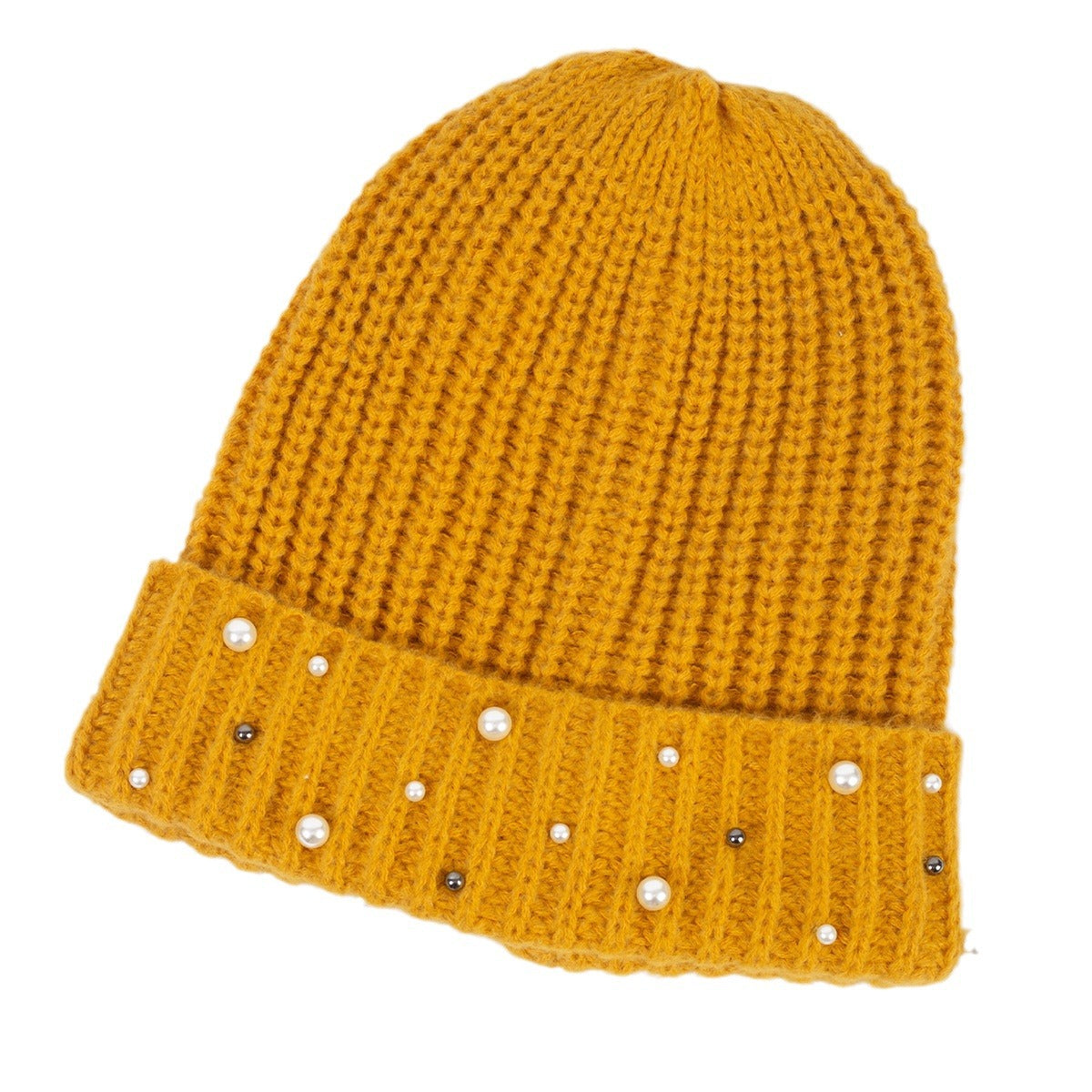 Wholesale Knitted Hats, Pearl Wool Hats, Thickened Warm Hats