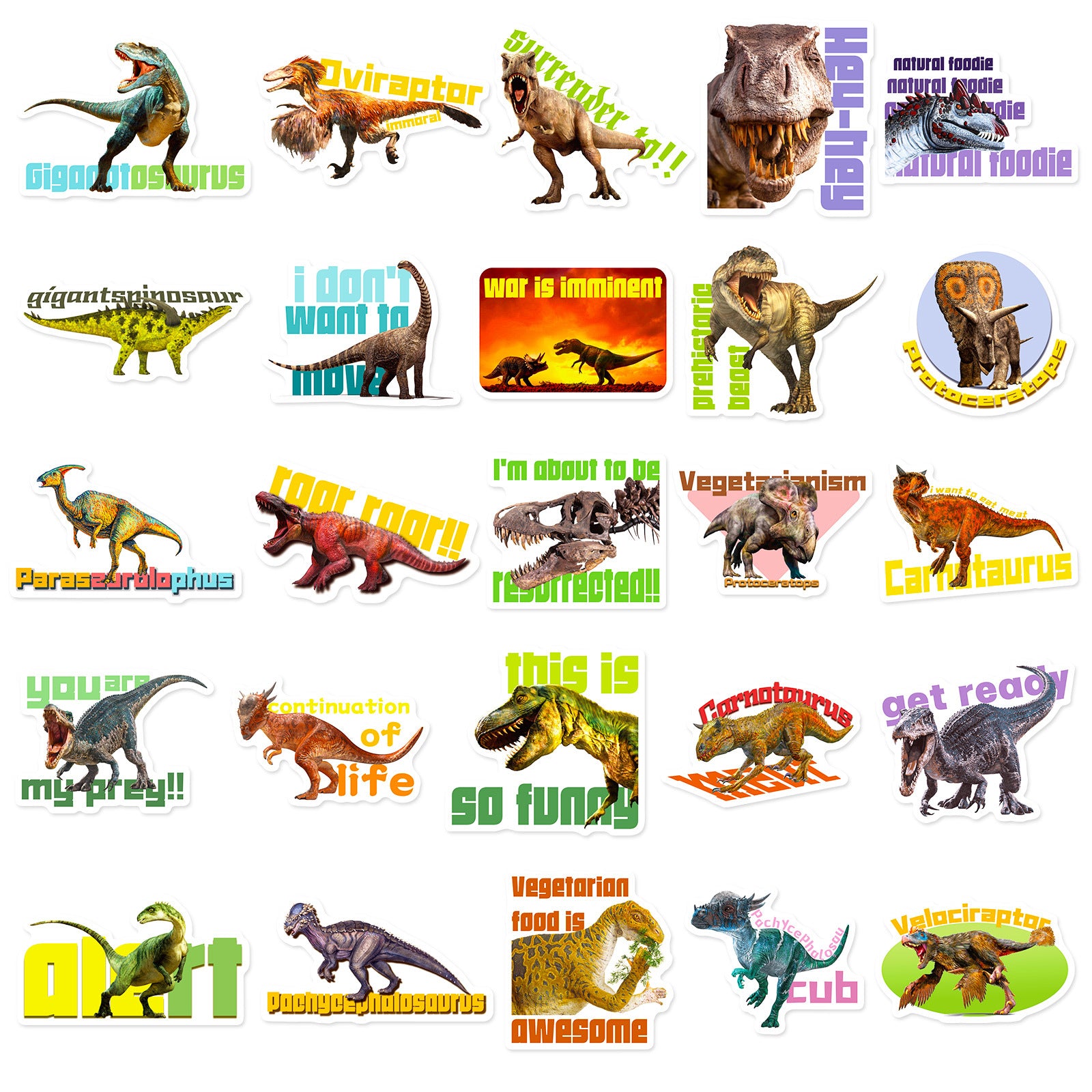 Wholesale 50pcs Tyrannosaurus Rex children's graffiti personality cartoon suitcase dinosaur stickers
