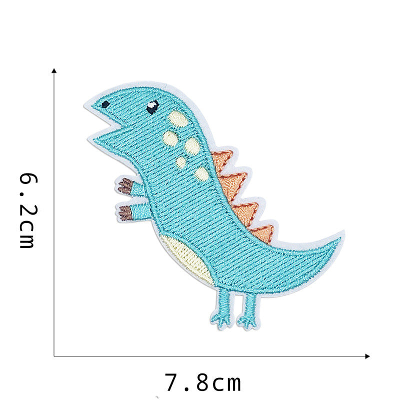 Wholesale Polyester Cartoon Embroidered Patch Iron On Dinosaur Badge For Clothing OLY Exclusive