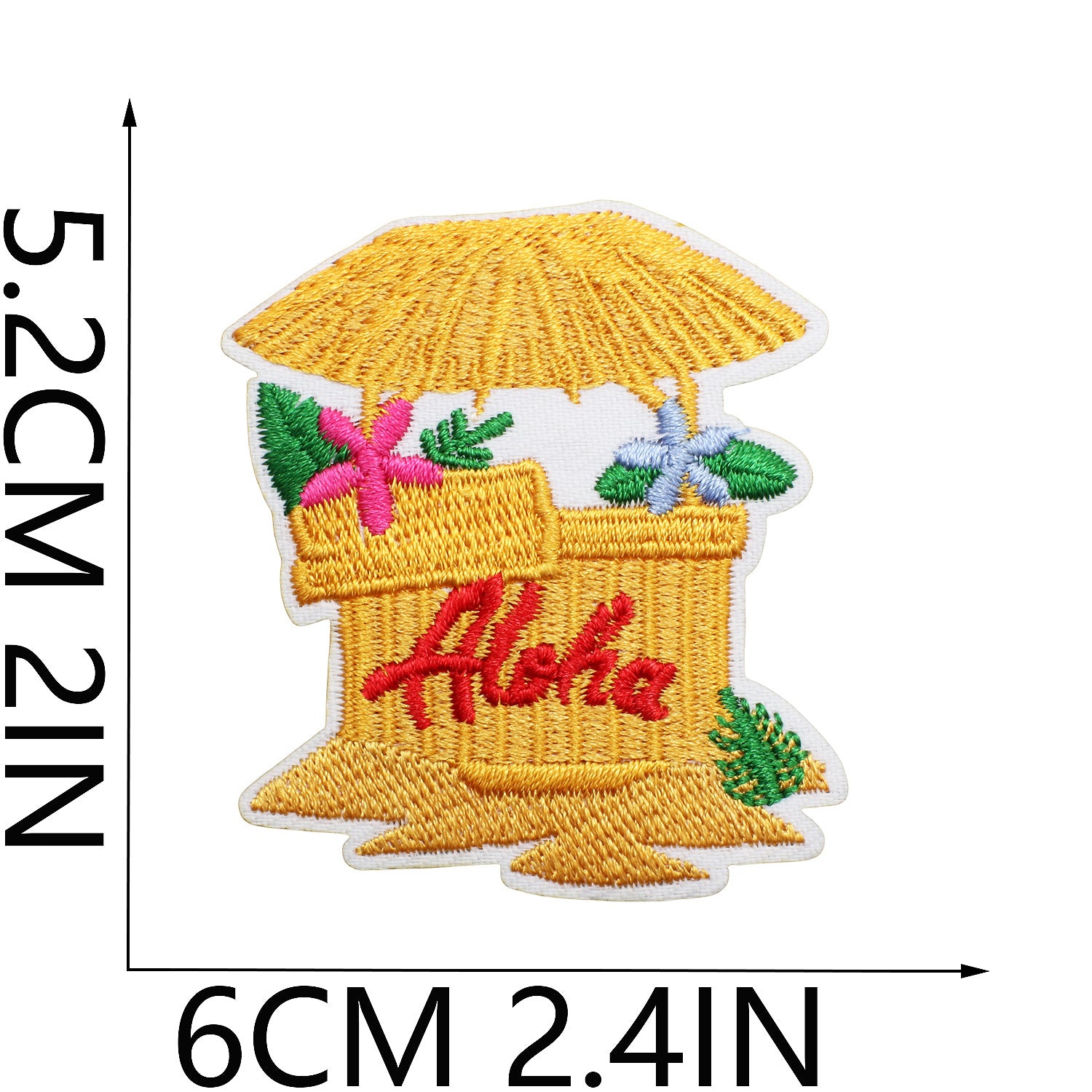Wholesale Trendy Hawaiian Tropical Embroidered Patch With Flamingo Palm Tree Pineapple Clothing DIY Accessory Resale