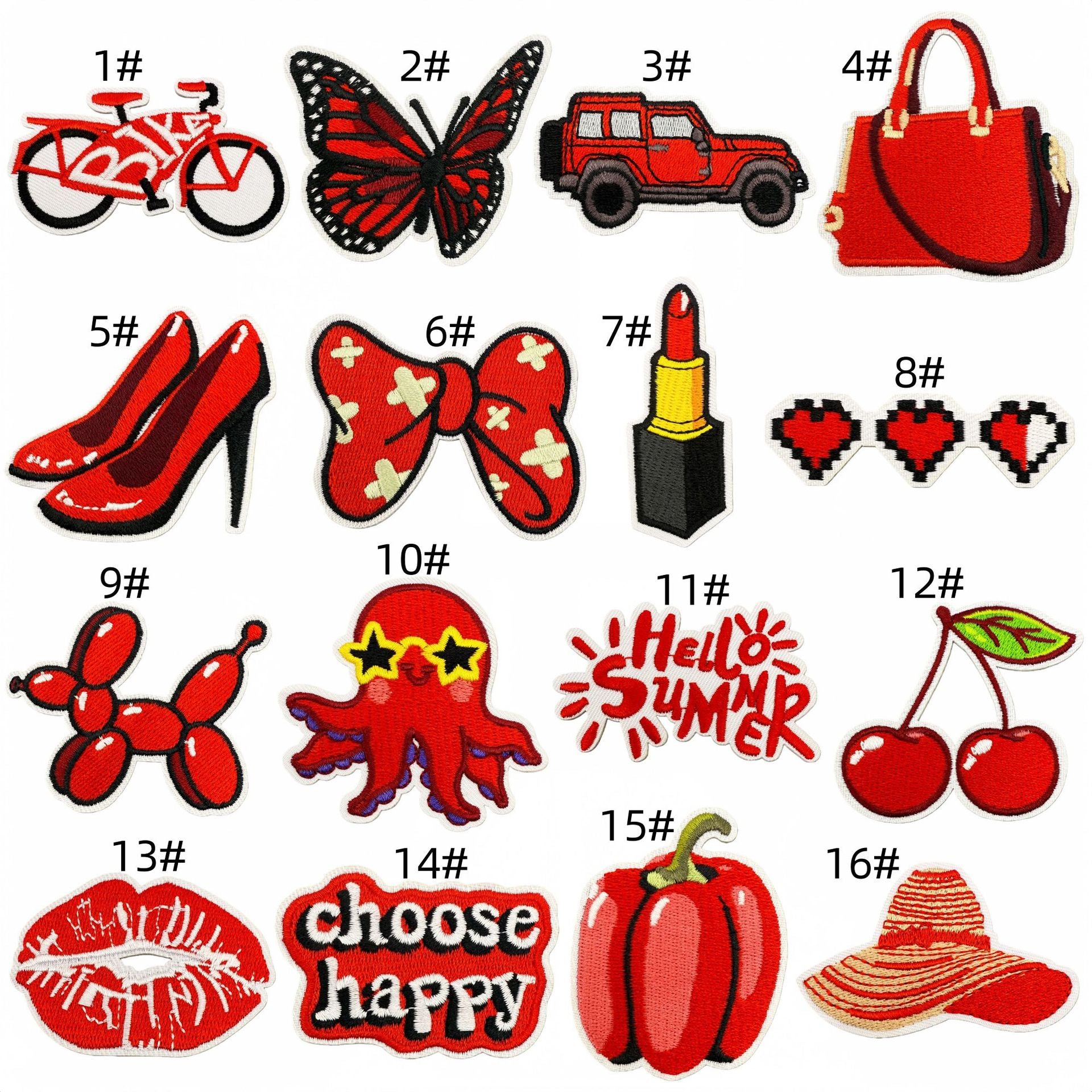 Wholesale Ironing Cartoon Red Series  Cloth DIY Patches