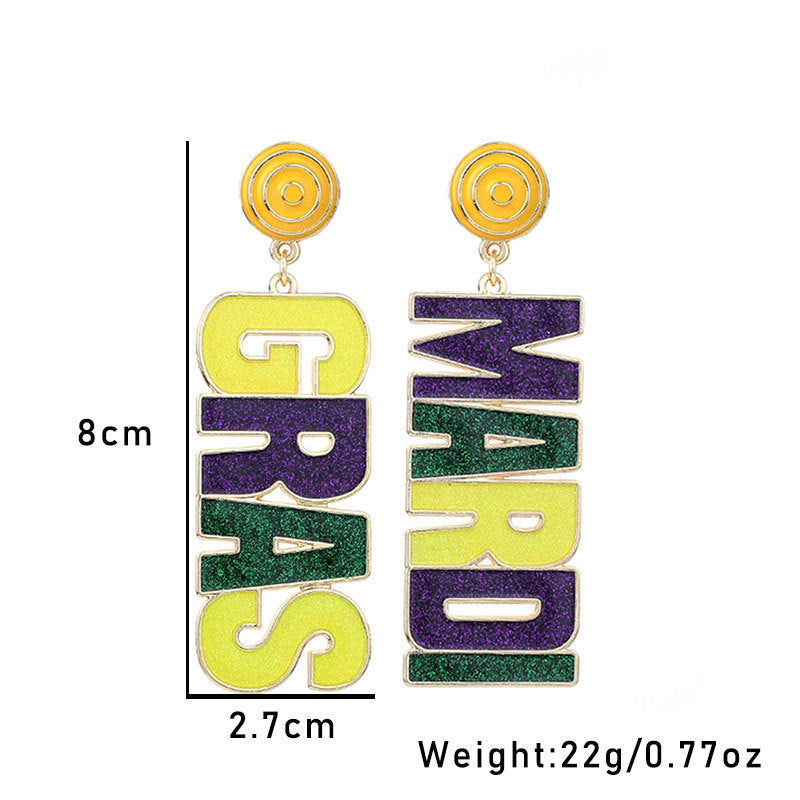 Wholesale Exaggerated super shiny full rhinestone music carnival earrings