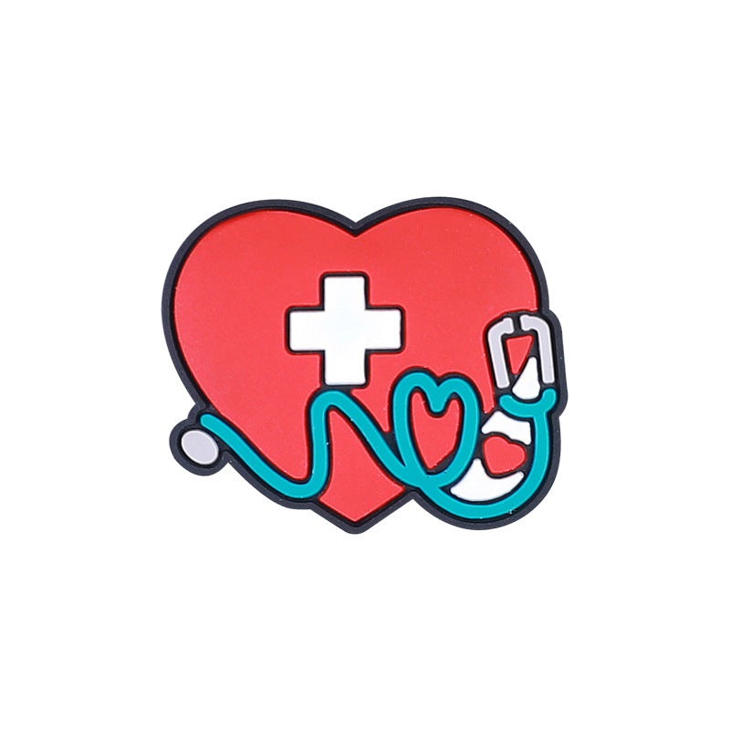 Wholesale 20pcs  Nurse' s uniform silicone beads   Focal Beads