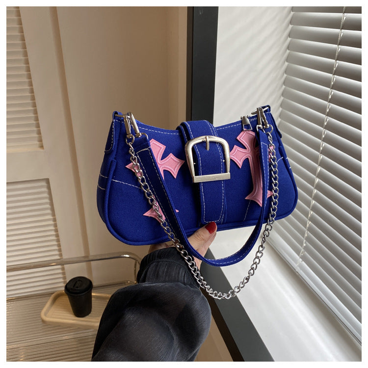 Wholesale Canvas Shoulder Crossbody Underarm Small Square Bag