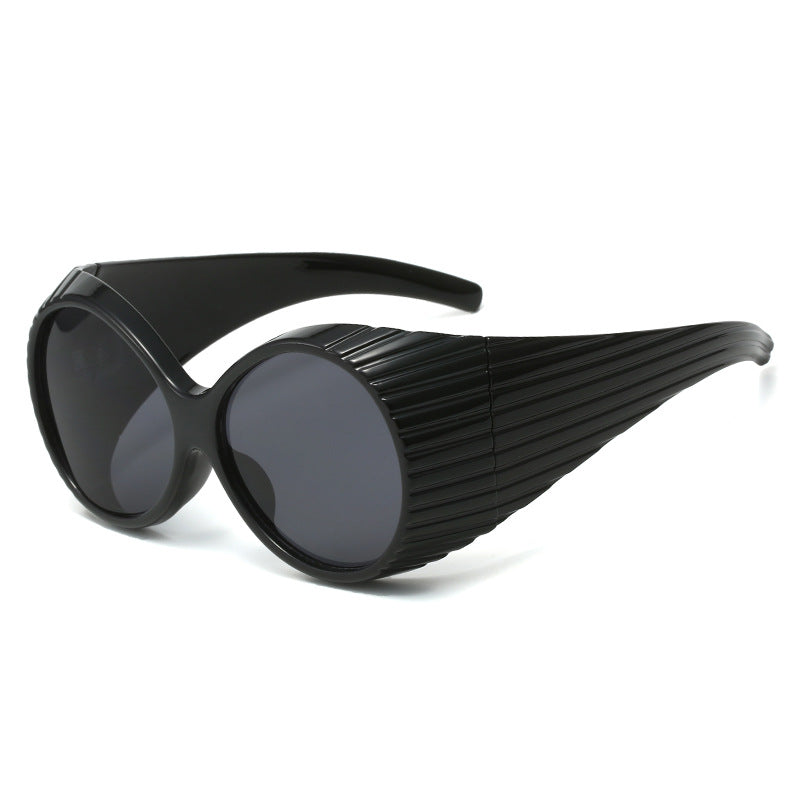 Wholesale Retro Oval Large Frame Line Fashion Sunglasses