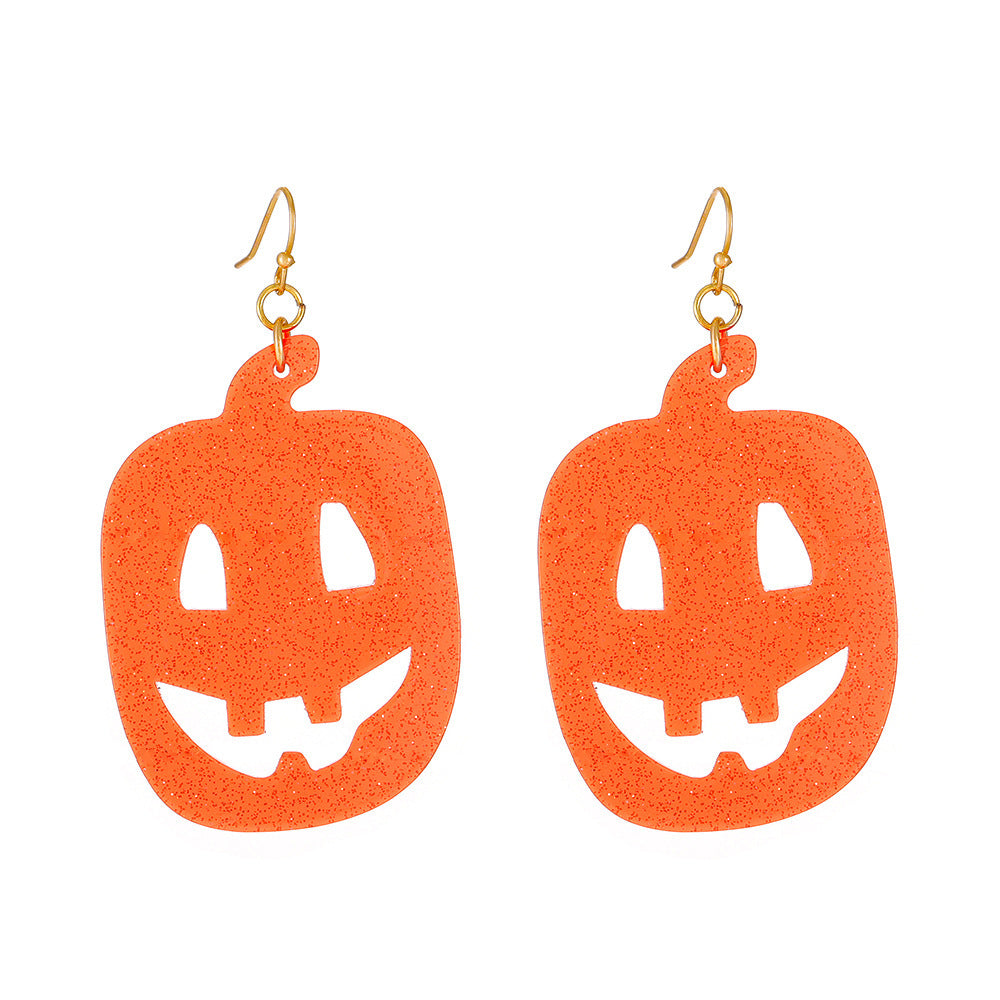 Wholesale  Devil Bat  Pumpkin Earrings For Women Alloy Electroplated Jewelry Accessory Trendy Party Gift Boutique Resale
