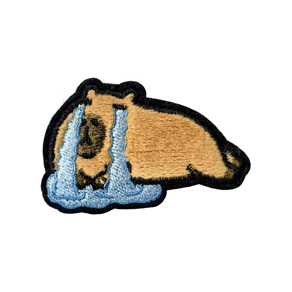 Wholesale Towel Embroidery DIY Patch Capybara Cartoon Embroidered Badge For Coat Decoration