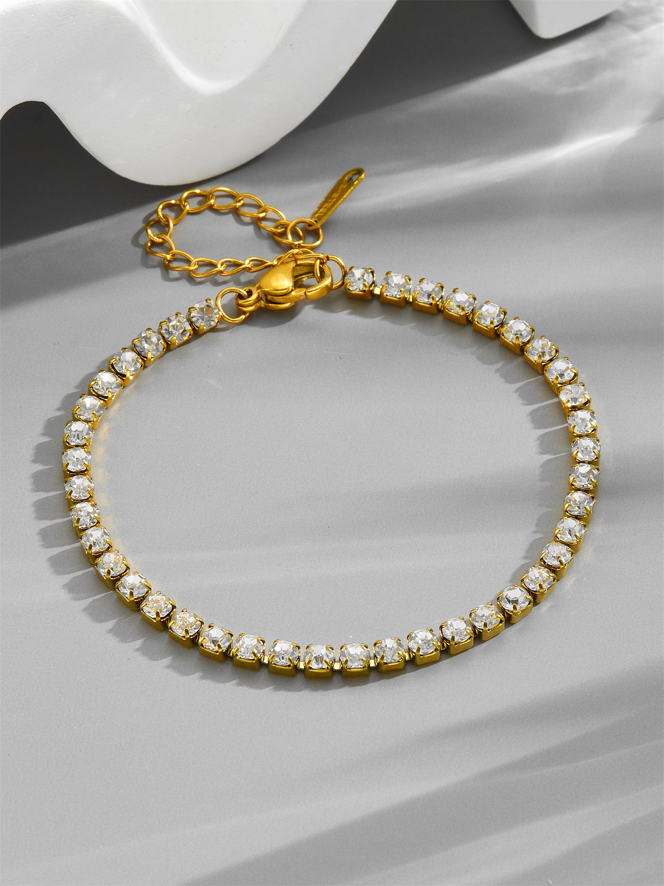 Wholesale multi-row full diamond Titanium Steel Bracelets