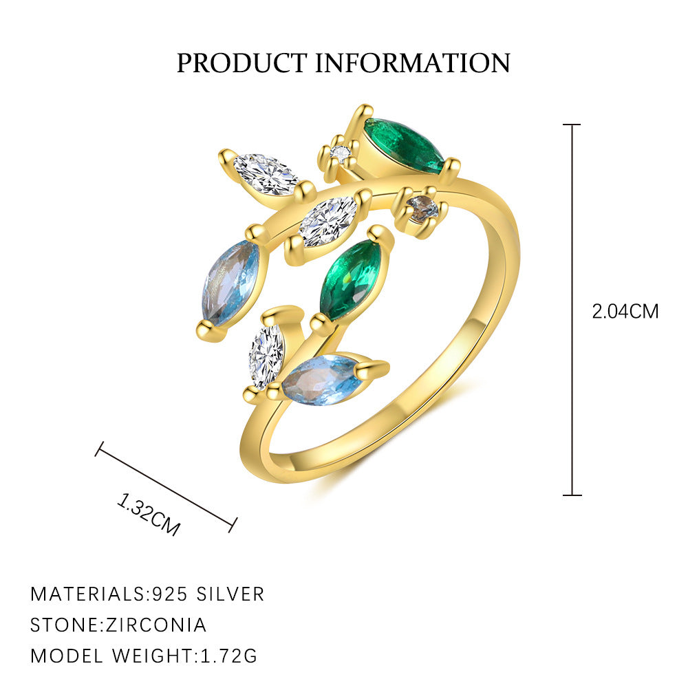 Wholesale S925 Sterling Silver Mori Flower Ring