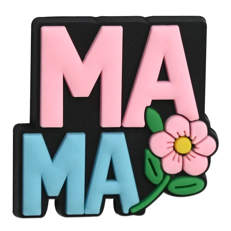 Wholesale Random 100pcs Mother's Day themed DIY pen accessories soft rubber beads