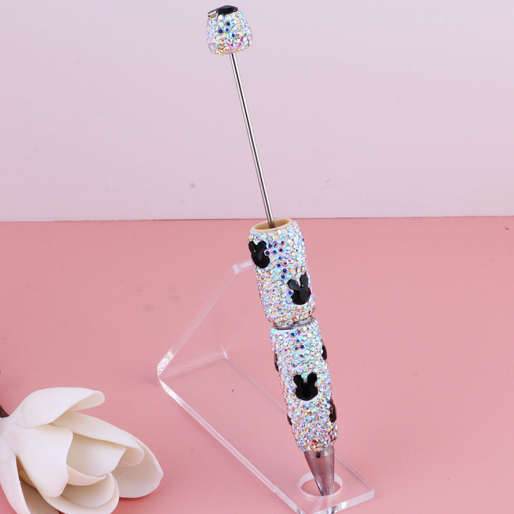 Wholesale Colorful cute rabbit zircon clay full diamond bead pen DIY
