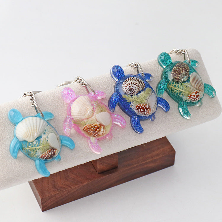 Wholesale 6pcs Ocean Turtle Creative Metal Keychain