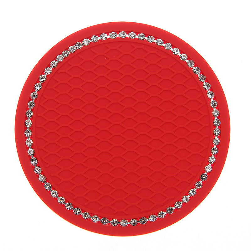 Wholesale Water Coaster PVC Diamond Coaster Round Storage Mat