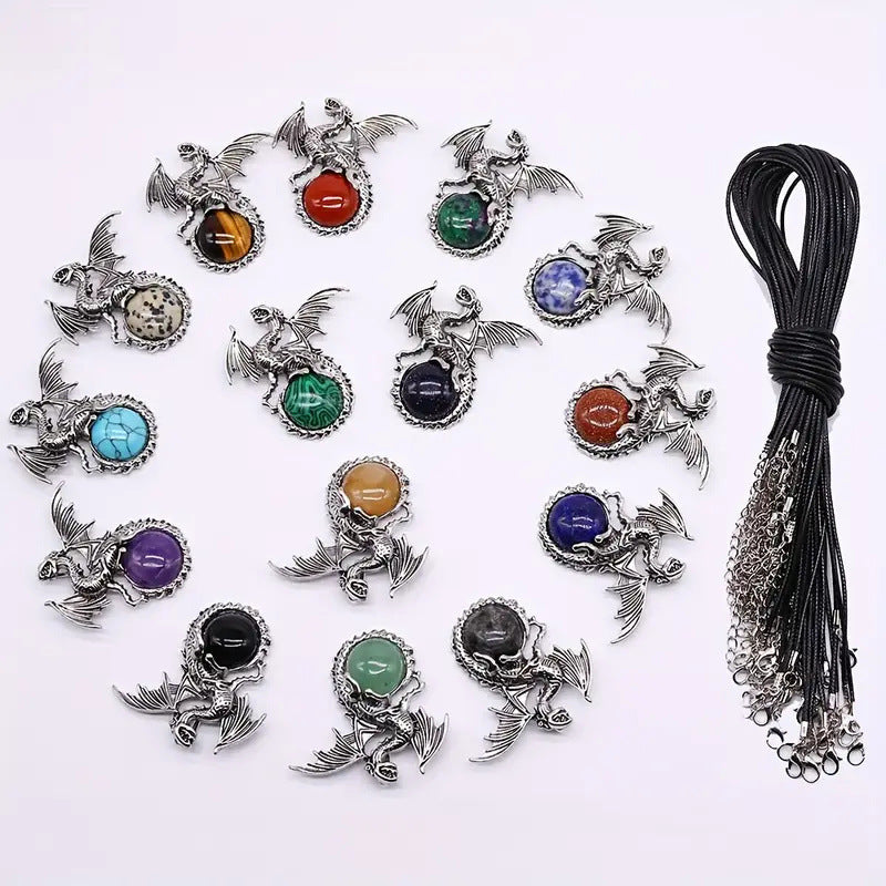 Wholesale Dragon shaped pendant amethyst brand necklace