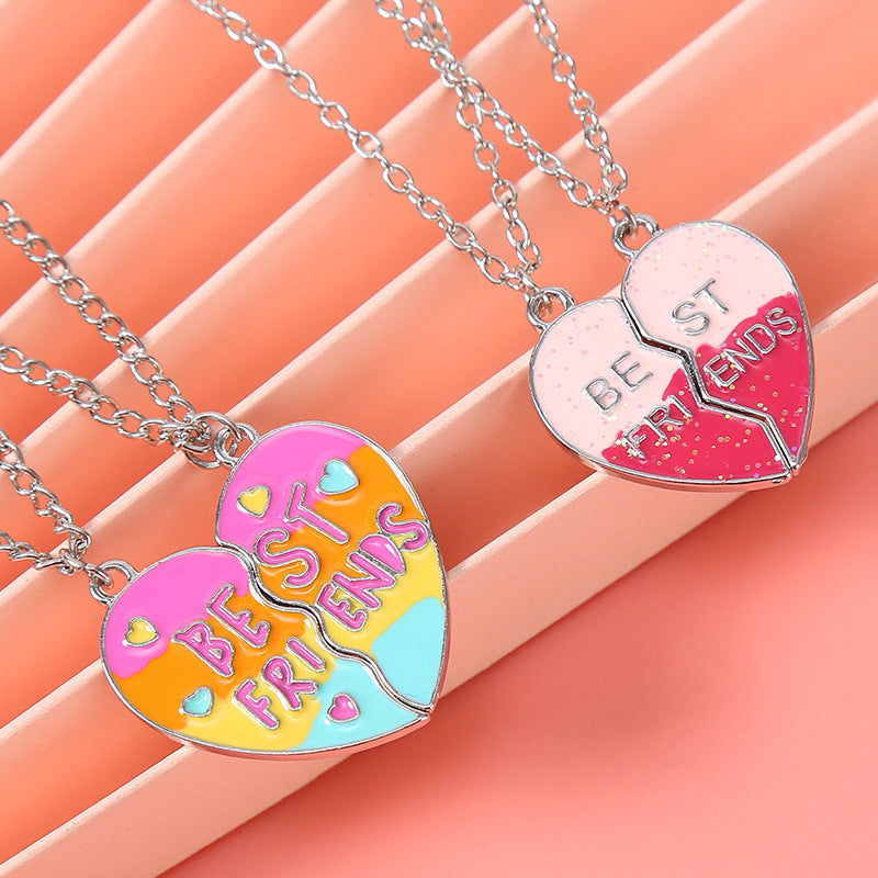 Wholesale Splicing Fashion Love Sweet Necklaces