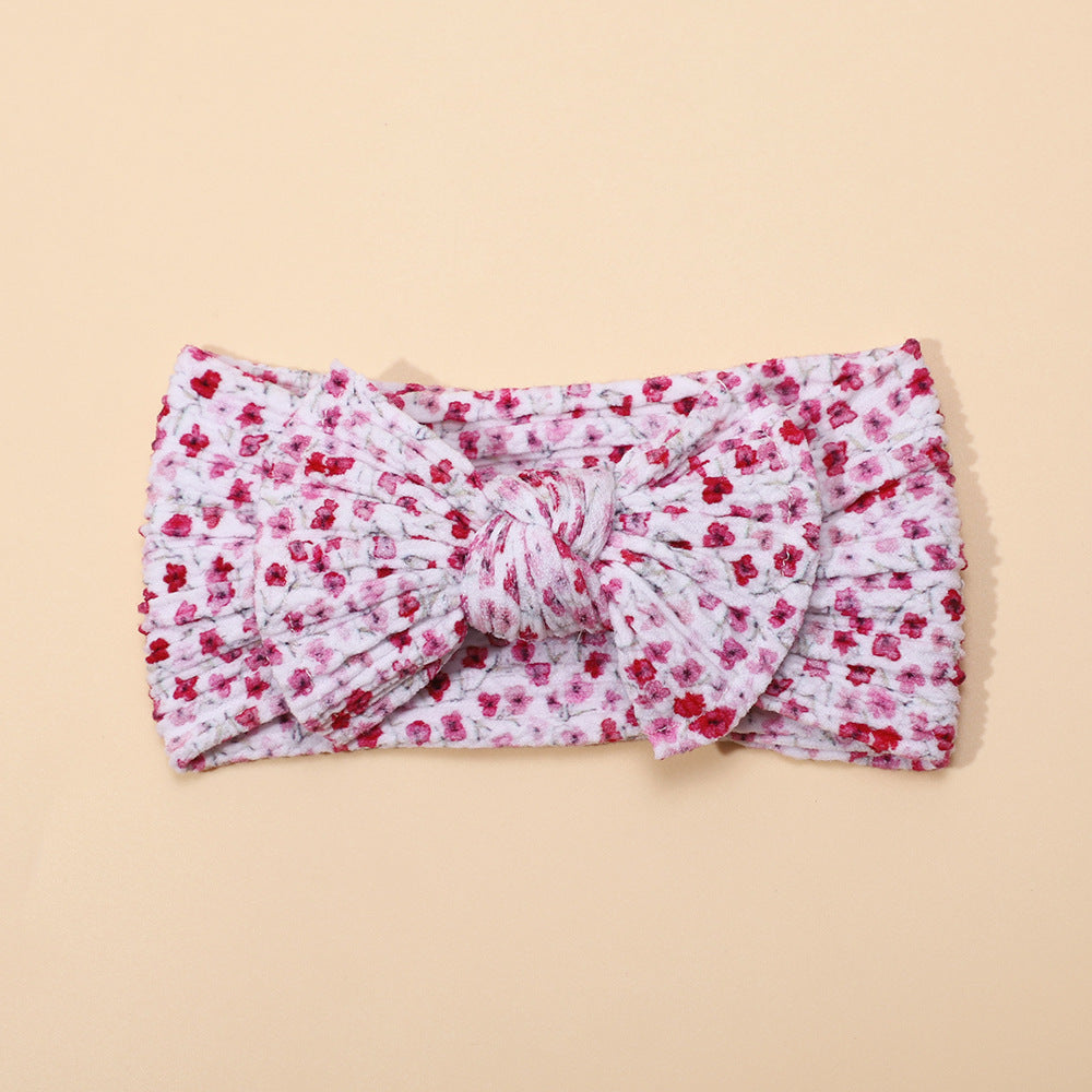 Wholesale Printed Bow Fabric Children's Headbands