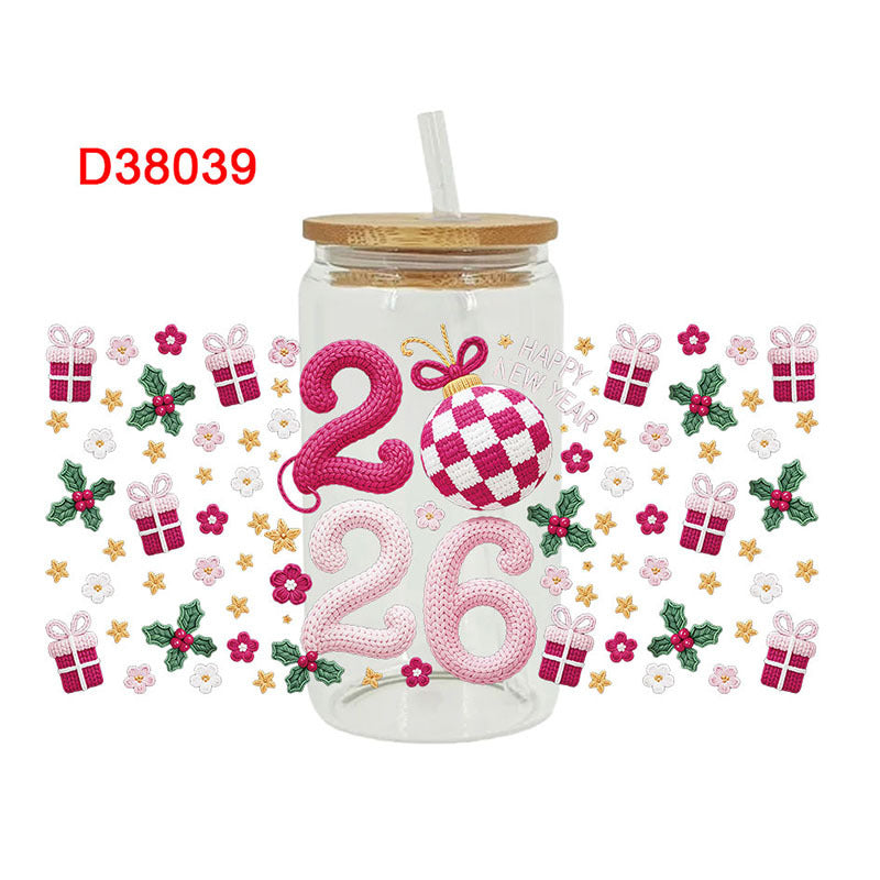 Wholesale UV transfer sticker for glass cups sticker 16OZ UV DTF WRAPS