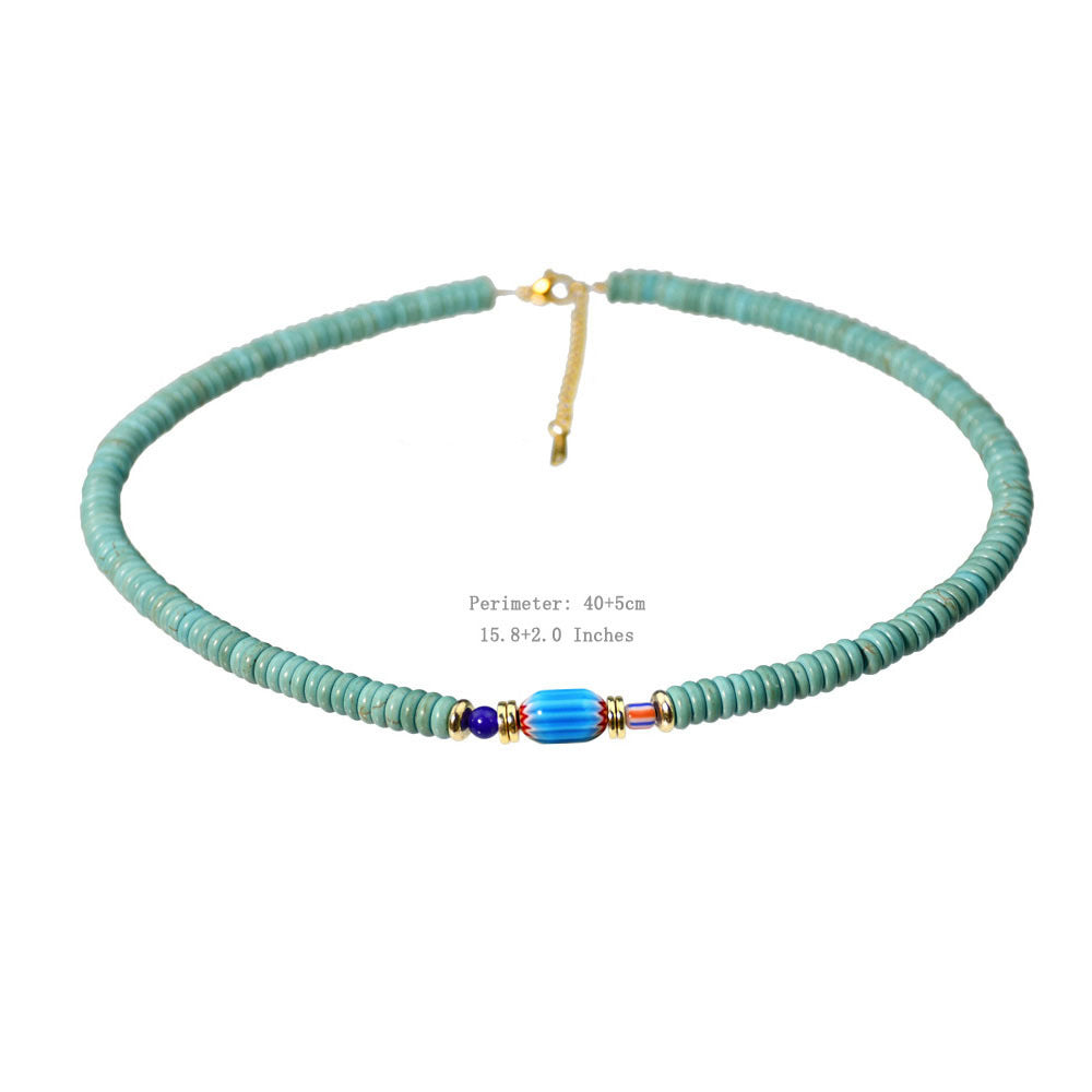 Wholesale Long Turquoise Beaded Necklace