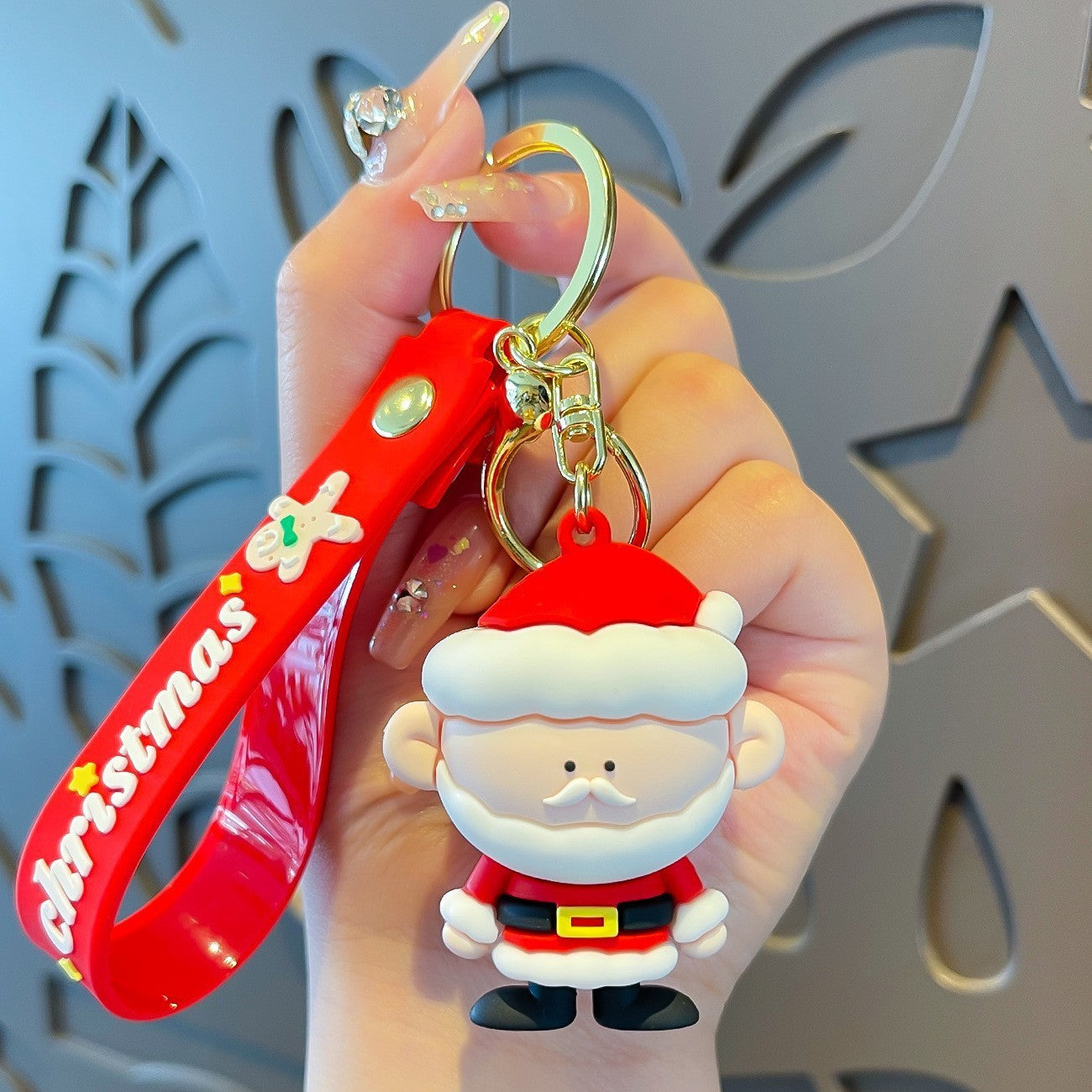 Wholesale Christmas Snowman Car Soft Rubber Keychain