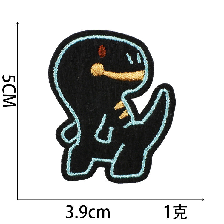 Wholesale Polyester Cartoon Embroidered Patch Iron On Dinosaur Badge For Clothing OLY Exclusive