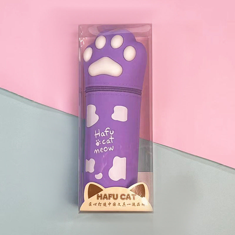 Wholesale Cartoon Cute Cat Claw Silicone Pen Case Retractable Pen Holder