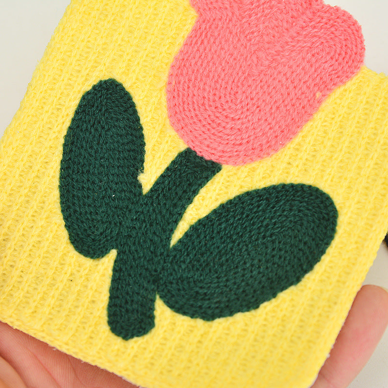 Wholesale Yarn Embroidered Tulip Hand Sewn Patch For Clothing Hats And Bags Craft Supply