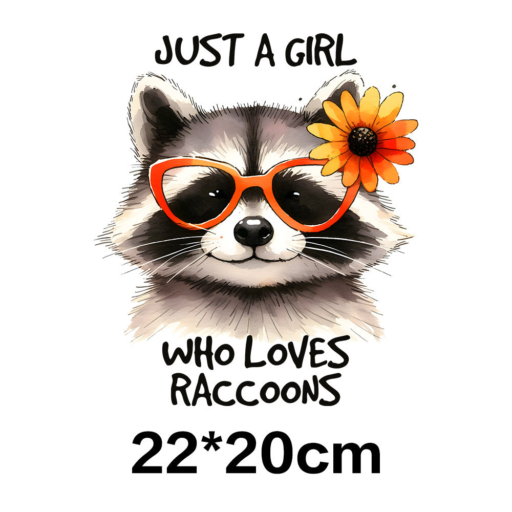 Wholesale 10pcs Fun Raccoon  UV DTF Ready to Press Transfers Wraps