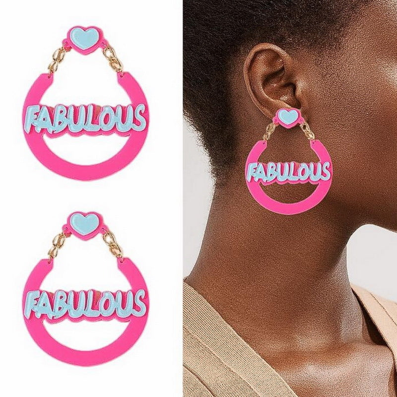 Pendientes acrílicos exagerados personalizados al por mayor