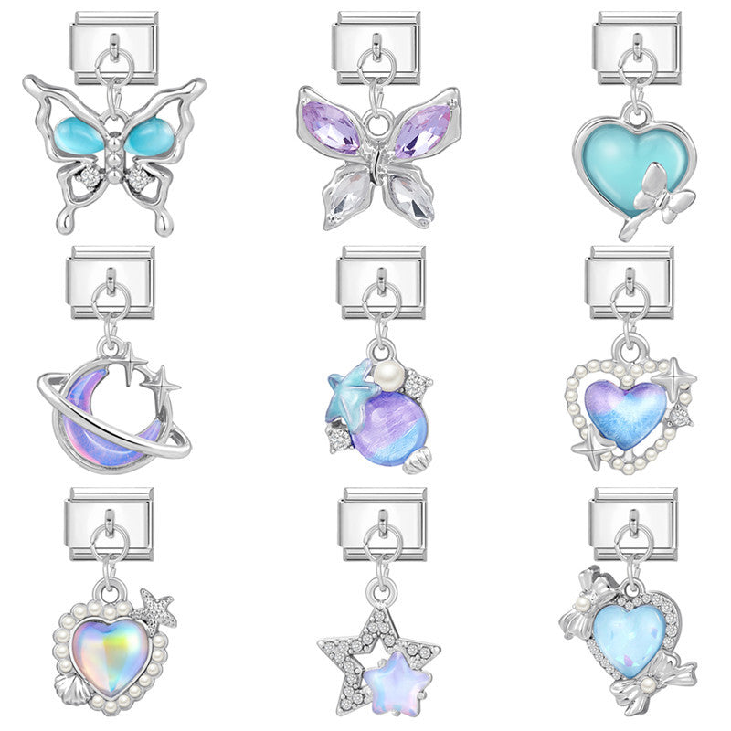 Wholesale Magic Handmade Blue Purple Personalized Butterfly Creative Bracelet Handmade Bracelet Charms