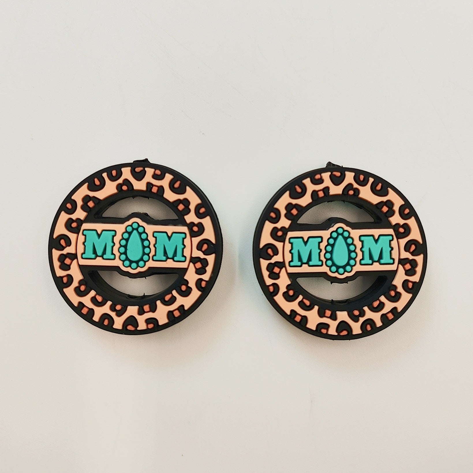 Wholesale 10pcs Leopard Print Cartoon Focus Beads Creative Silicone Beads