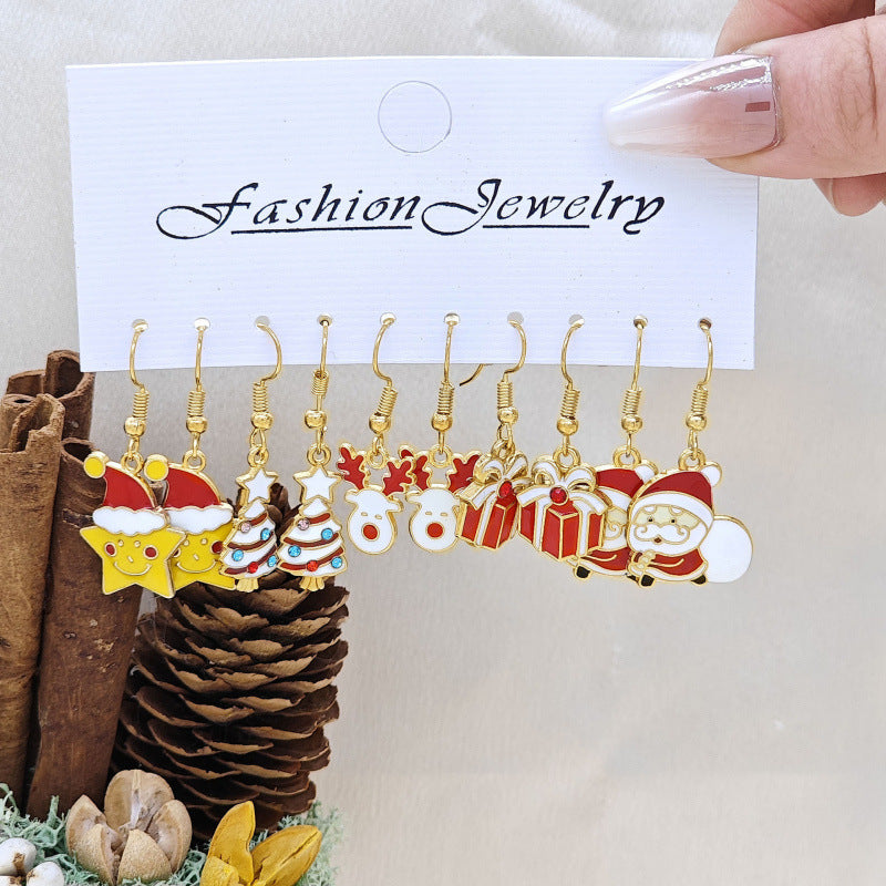 Wholesale Alloy Snowman  Gift Earrings
