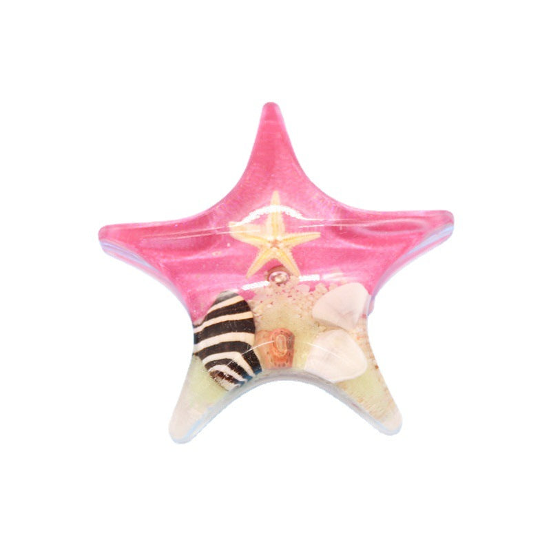 Wholesale12pcs Luminous Stone Creative Acrylic Starfish Stereo Magnet Fridge Magnet