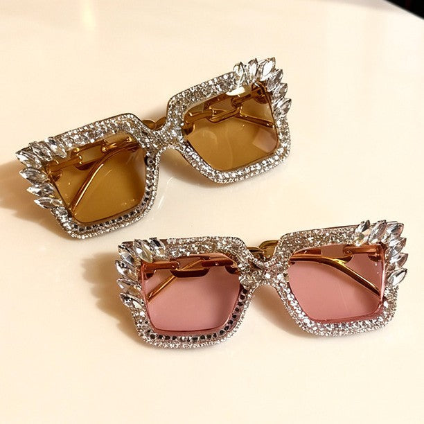 Wholesale Inlaid with diamonds Men' s/ women' s sunglasses