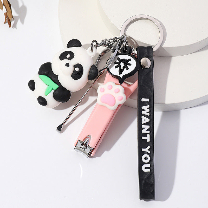 Wholesale PVC Panda Doll Keychain